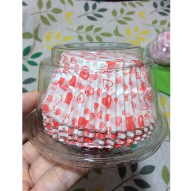 Bộ 100 khuôn giấy nến lớn dùng làm bánh cupcake in họa tiết dễ thương kích thước 7,5x5cm