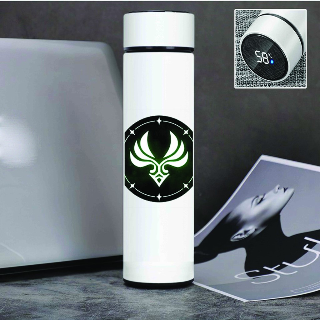 Bình giữ nhiệt đựng nước in hình NGUYÊN TỐ VISION GENSHIN IMPACT game tiện lợi xinh xắn anime chibi M1