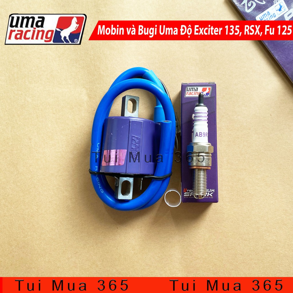 Combo Mobin sườn và Bugi Uma Độ Exciter 135, Future 125, Fu Neo, RSX, Wave RS, Nouvo