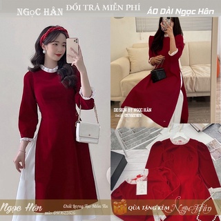 Áo dài nữ cách tân kèm chân váy mặc tết tk30
