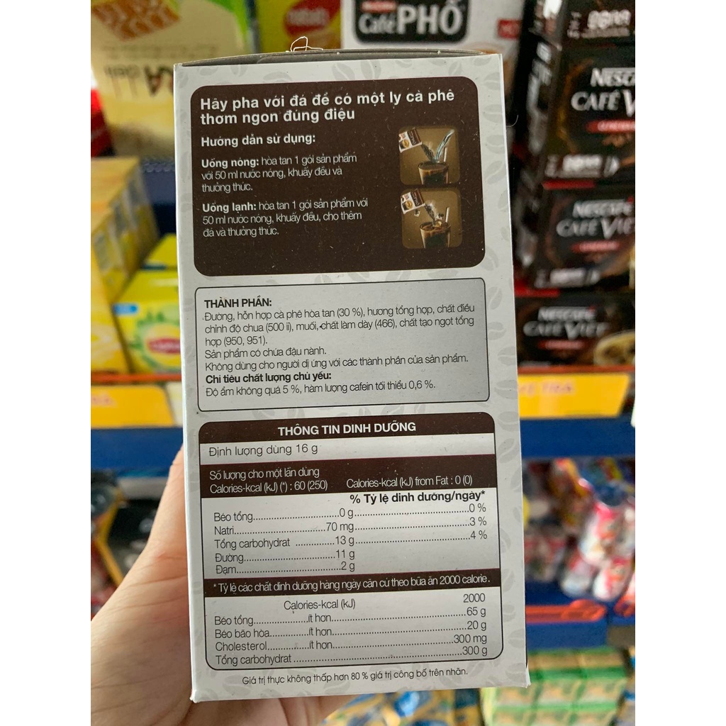 Cà phê Phố đen đá MacCoffe 160g( 10g x 16g)