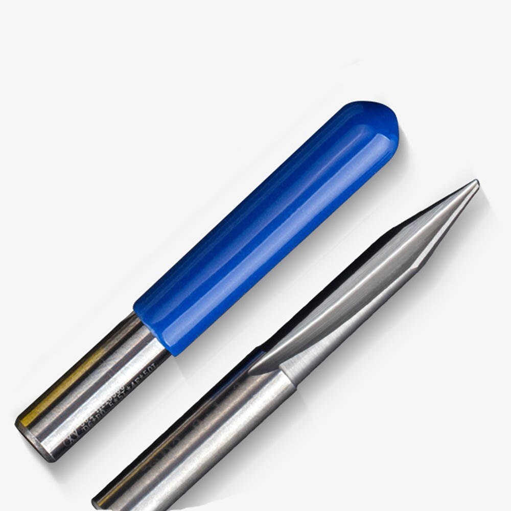 Vsharp Set 2 Mũi Phay Thẳng 6mm Lưỡi Dao Đôi Khắc Gỗ