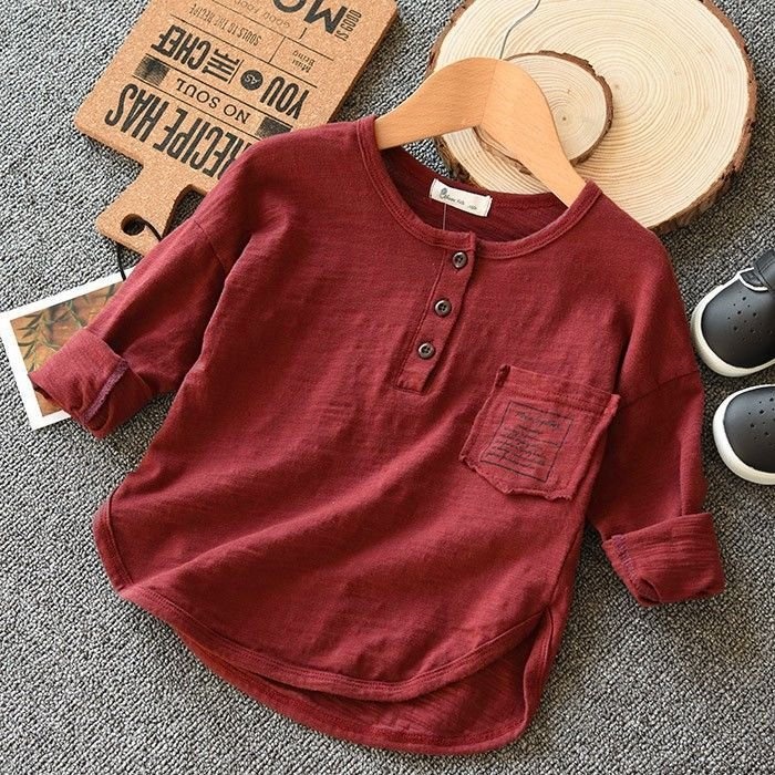 Áo thun dài tay bé trai bé gái  áo phông thu đông cotton cho bé 14-54kg