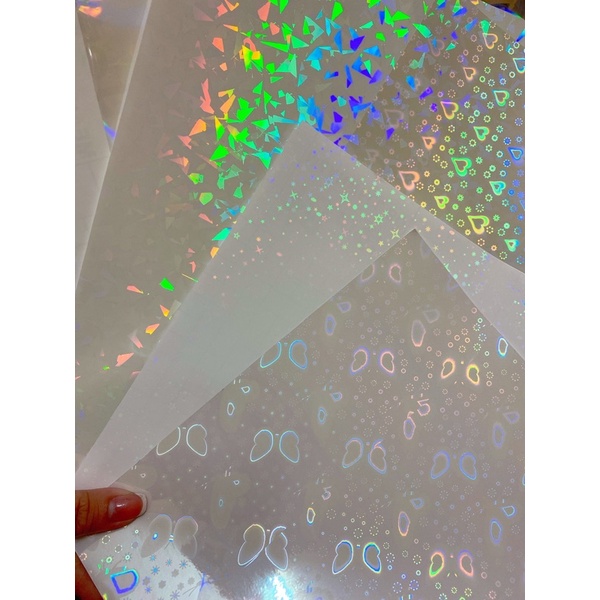 Màng dán hologram dùng để trang trí kích thước A4