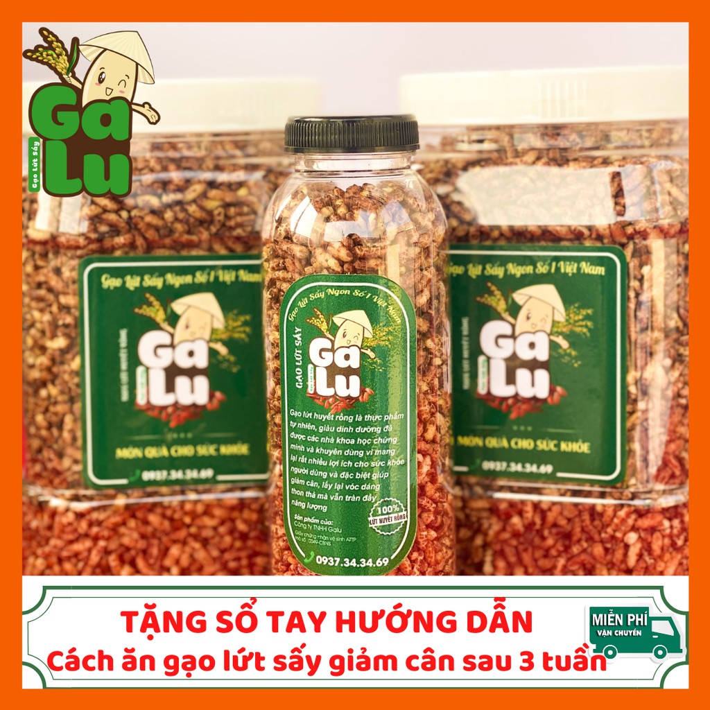 2 Hũ(Túi) Gạo Lứt Sấy Galu 500gram + 1 Chai 120gram+ Tặng Sổ Tay Hướng Dẫn Ăn Giảm Cân Sau 3 Tuần (Đầy đủ giấy tờ VSATTP | BigBuy360 - bigbuy360.vn