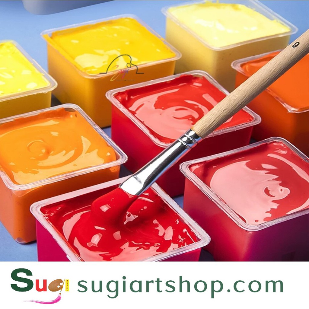 Màu gouache Miya Himi , màu thạch, bột, waat hộp 56 màu x 30ml  - Sugi art shop