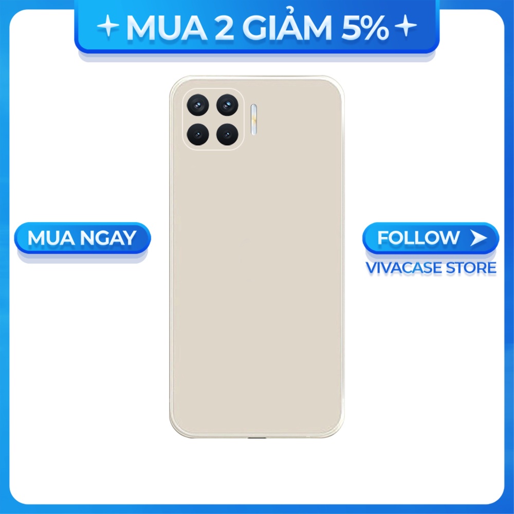 Ốp lưng cạnh vuông OPPO A1K/A5S/A74/A54/....viền bảo vệ camera trơn màu