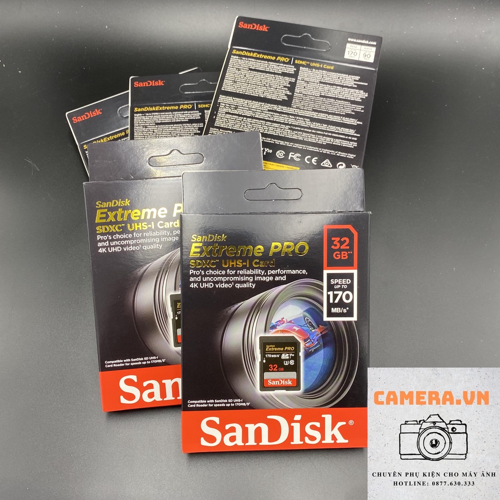 Thẻ Nhớ SD Sandisk 16GB 32GB class 10 và Extreme Pro tốc độ cao quay HD 4K