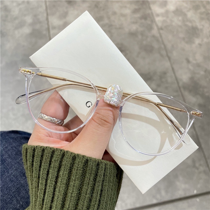 Kính mắt SDJH gọng tròn tròng đổi Màu chống ánh sáng xanh cho nam và nữ