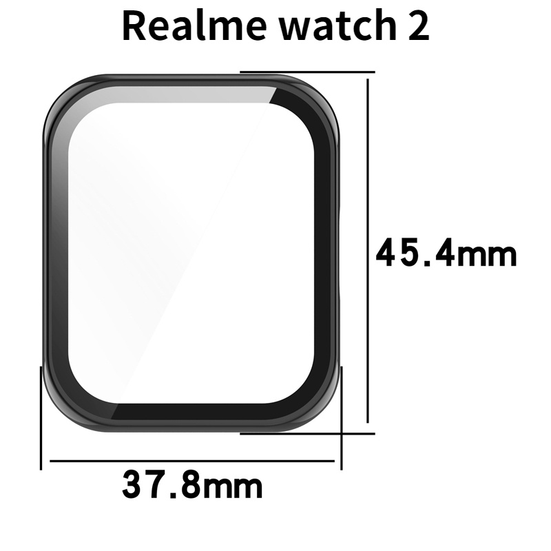 Ốp mặt kính cường lực bảo vệ toàn diện cho đồng hồ thông minh Realme watch 2 / 2 Pro