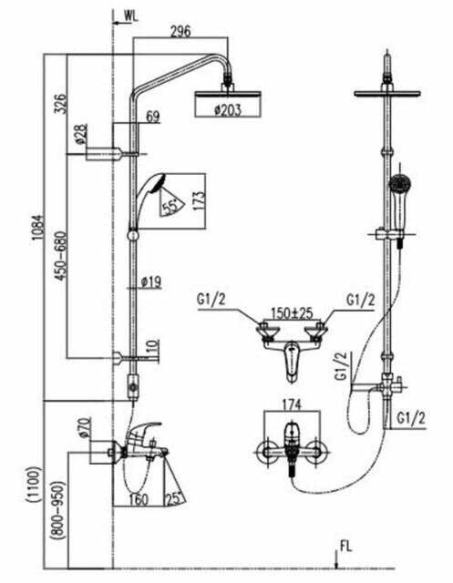 Sen cây inax chính hãng BFV-1305S, bộ sen nóng lạnh cao cấp inax chính hãng 2 năm bảo hành