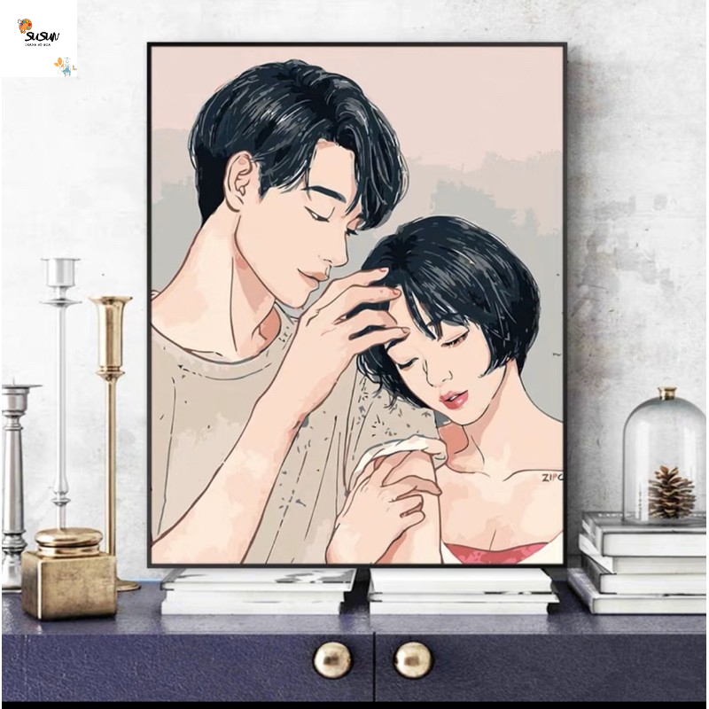 Tranh Sơn Dầu Số Hoá Cặp Đôi