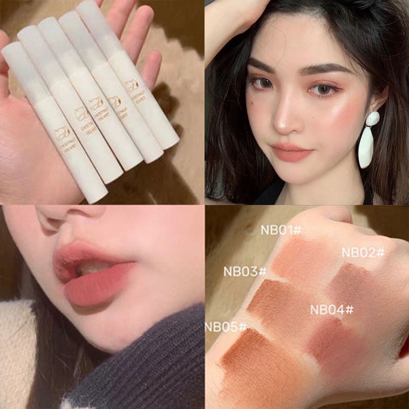 [Hàng mới về] Son kem Daimanpu vỏ màu trắng phong cách thiên thần cao cấp