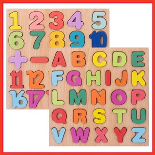 💥Tặng Ghép Hình 3D💥BẢNG GỖ NỔI BẢNG CHỮ CÁI, BẢNG SỐ PHÉP TÍNH CHO BÉ