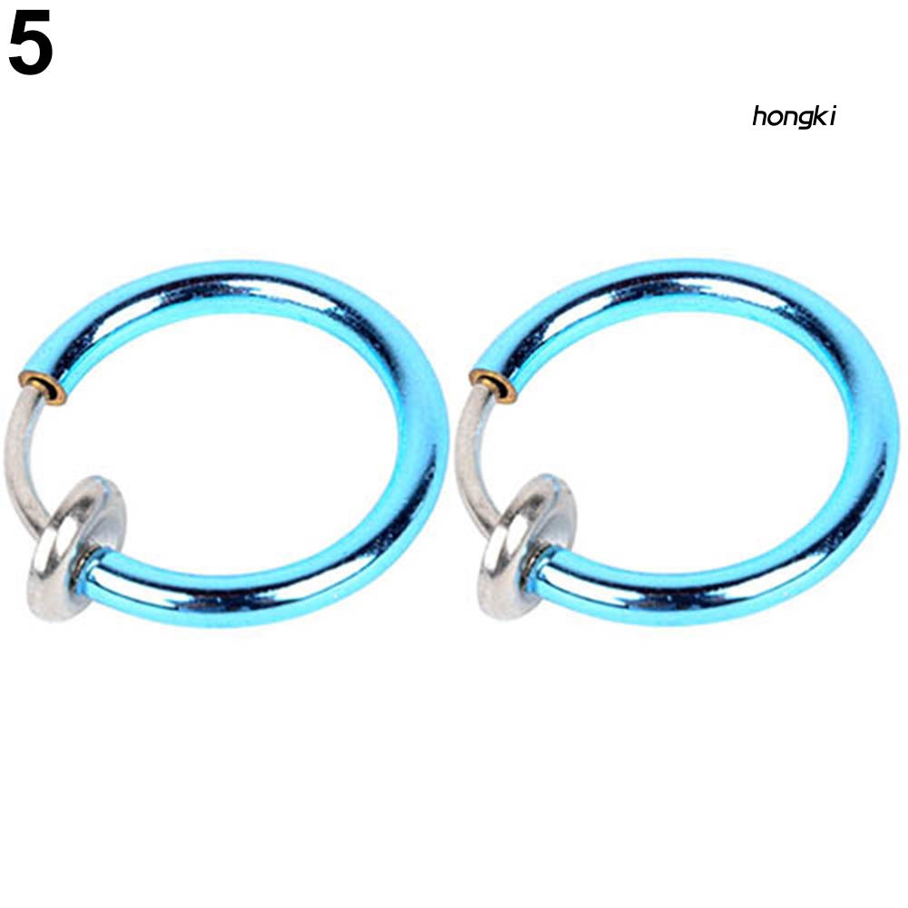 (Hàng Mới Về) Set 2 Khuyên Mũi Dạng Kẹp Thời Trang Cho Nam Và Nữ