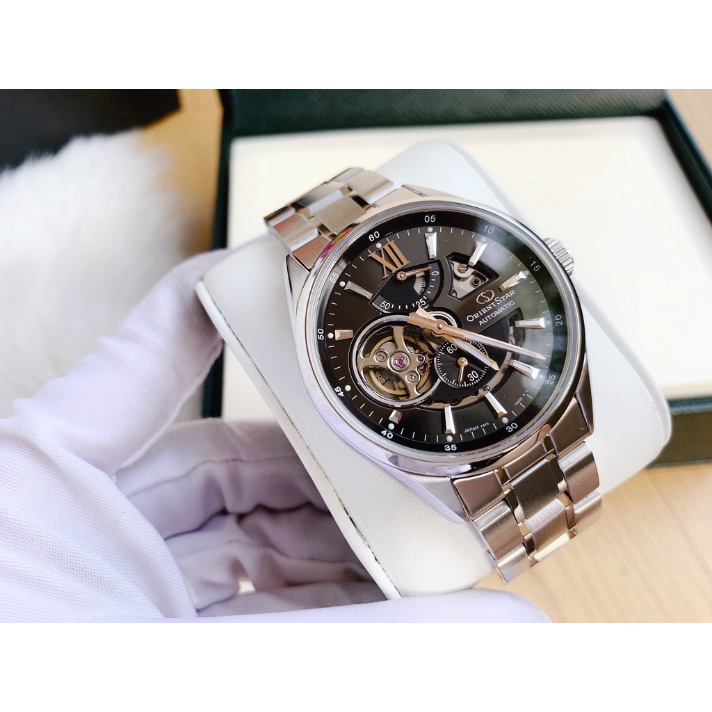 Đồng hồ nam chính hãng Orient Star Semi Skeleton RE-AV0004N00B - Máy cơ tự động - Kính Sapphire