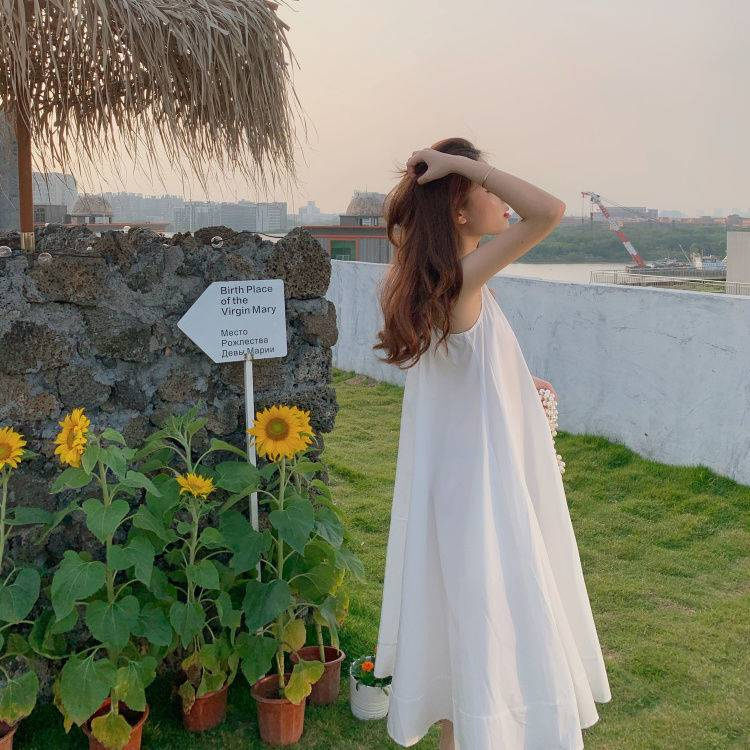 Đầm maxi hai dây có túi thời trang hè 2021 dành cho nữ