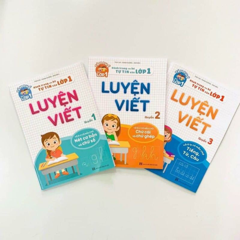 Combo 3 quyển luyện viết cho bé vào lớp 1.