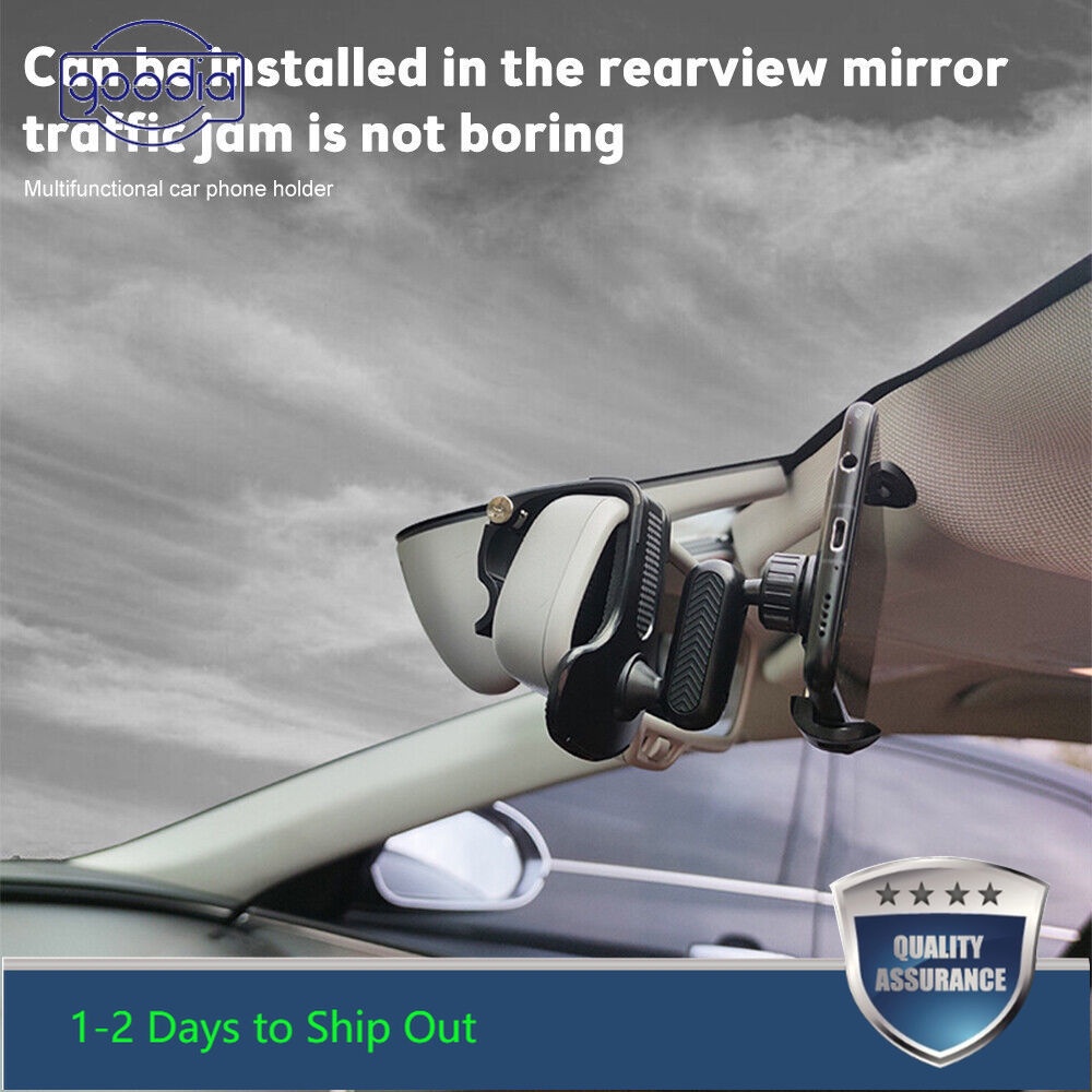 &lt; Đang Bán Hàng &gt; Giá Đỡ Điện Thoại Di Động Có Gương Chiếu Hậu HUD Kẹp Gắn Bảng Điều Khiển Xe Hơi