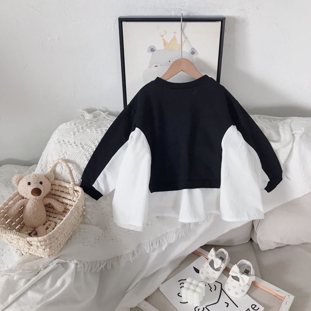 (12-32kg)Áo Nỉ Điệu Đà Phong Cách Hàn Quốc Cho Bé Gái