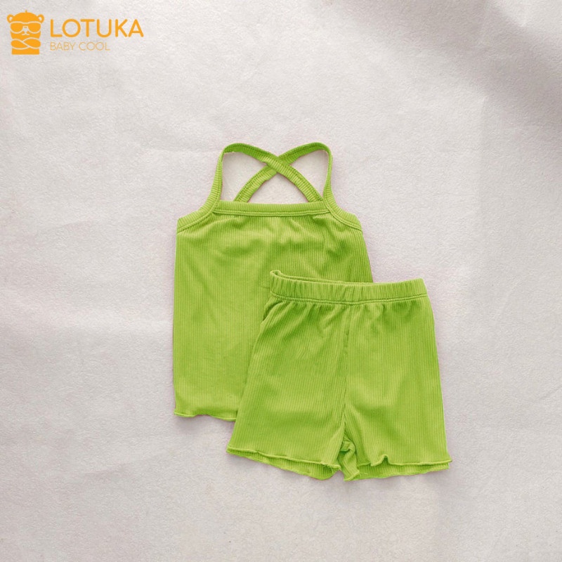 Quần áo trẻ em Lotuka bộ rời hai dây mẫu đồ bộ cho bé trai bé gái chất tăm lạnh siêu mát mùa hè cho bé yêu