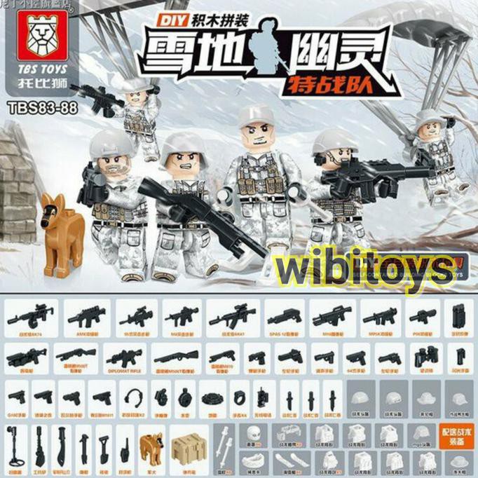 Mô Hình Đồ Chơi Lego Cảnh Sát Quân Đội Pasukan 0283 '0288