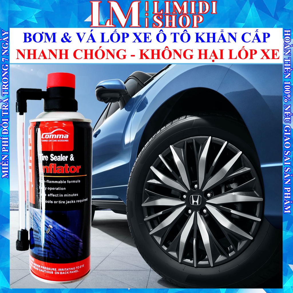 Keo Tự Vá Lốp Xe Máy Ô tô Khẩn Cấp - Bơm Lốp, Sửa Chữa Thủng Săm Nhanh, An Toàn - THIS TIRE INFLATOR