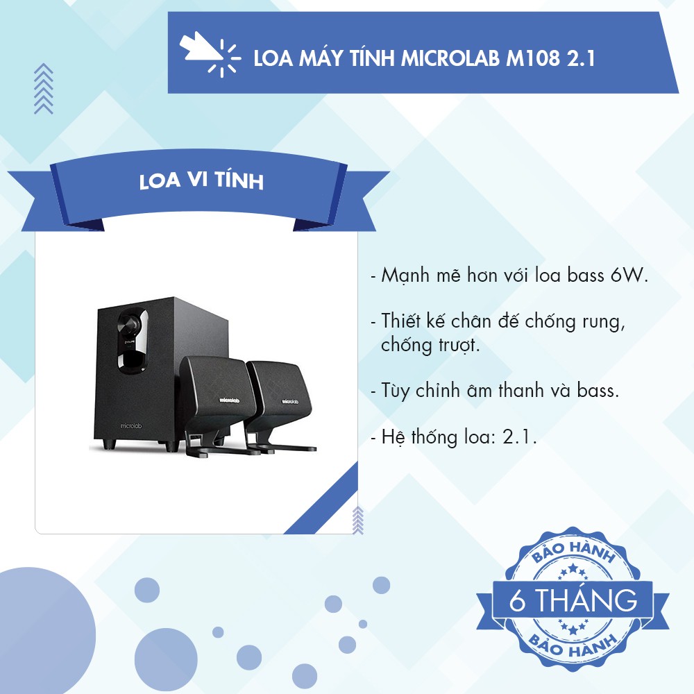 Loa máy tính Microlab M108 2.1