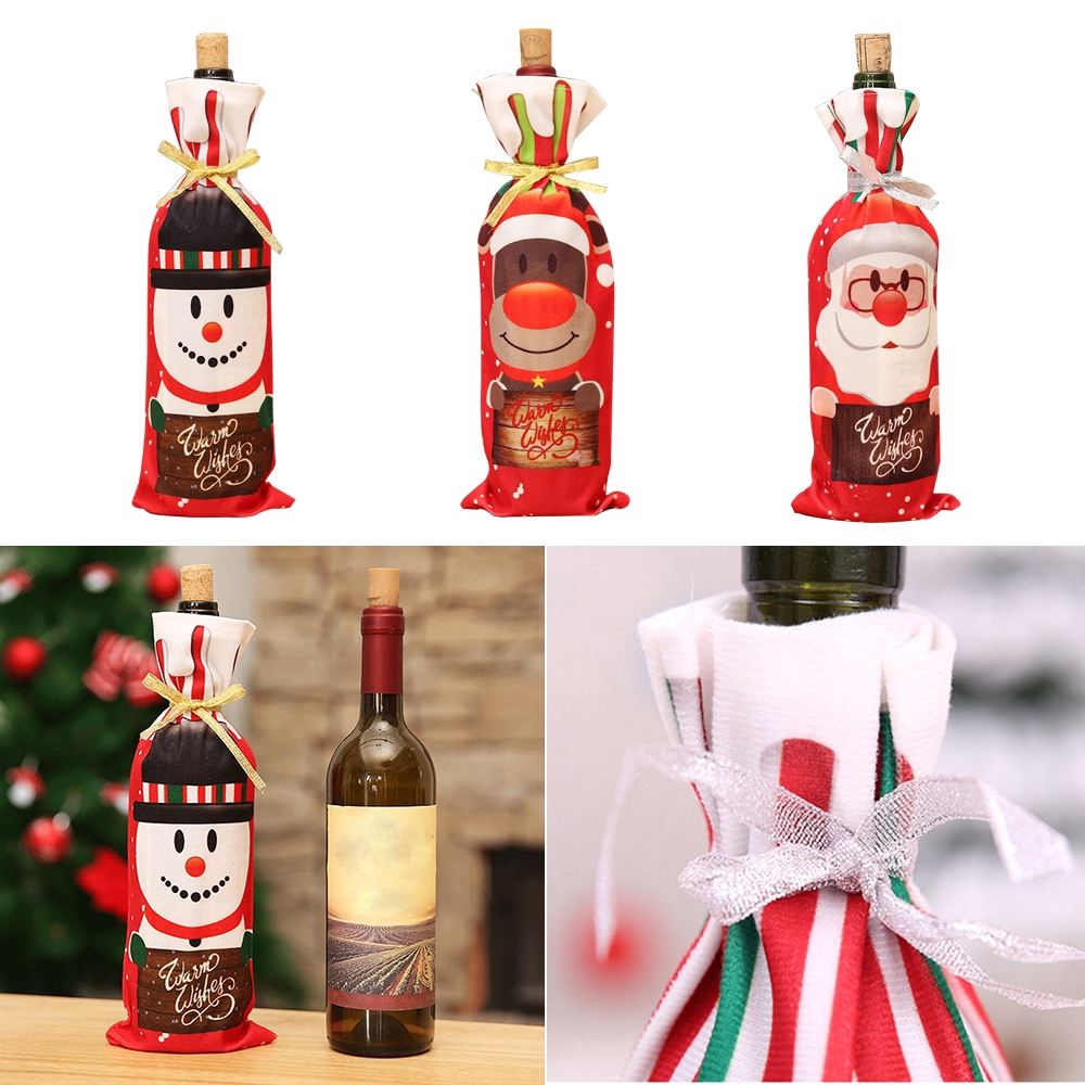 Vỏ bọc chai rượu vang họa tiết giáng sinh