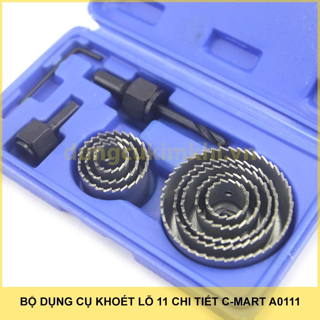 BỘ DỤNG CỤ KHOÉT LỖ 11 CHI TIẾT C-MART A0111