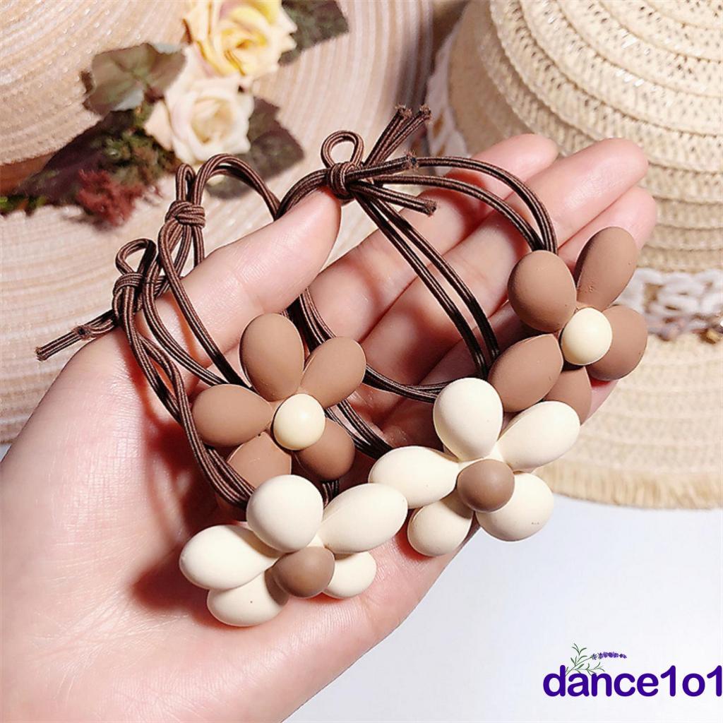 Dây buộc tóc trang trí mặt hình hoa dễ thương dành cho nữ
