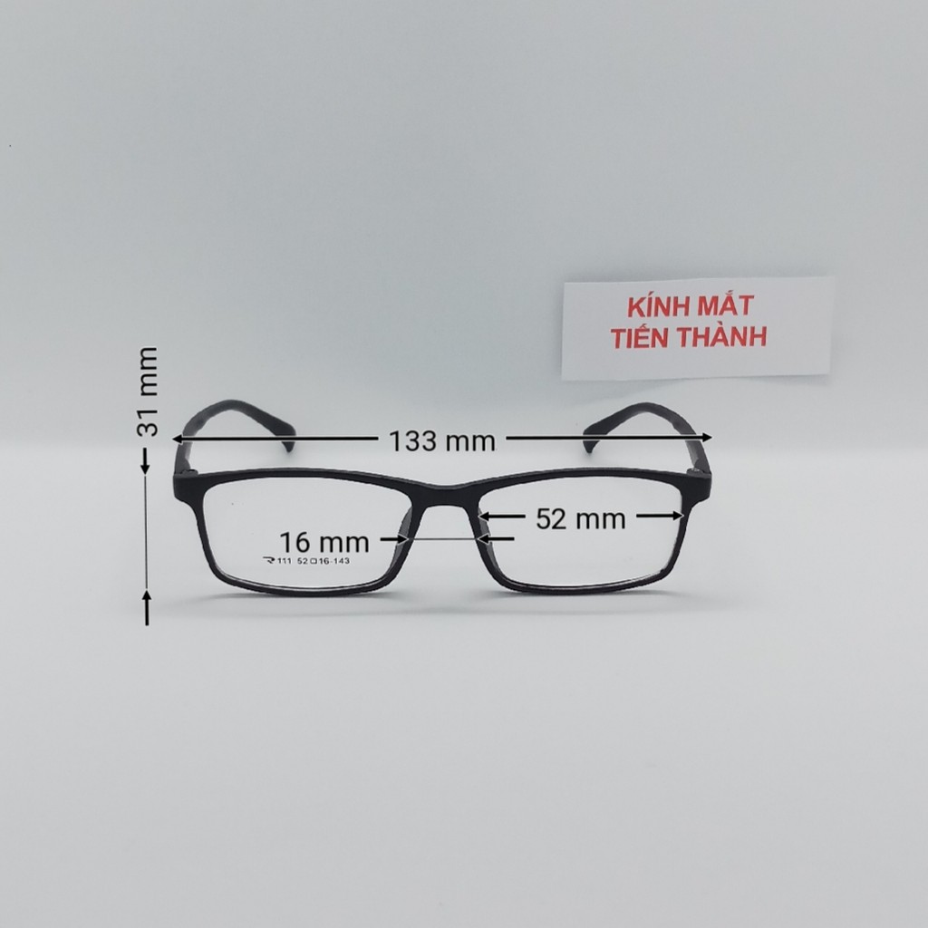 Mắt Kính Vuông Nhỏ, Nhẹ, Hạn Chế Độ Dày Mắt Kính R111  - Kính Mắt Tiến Thành