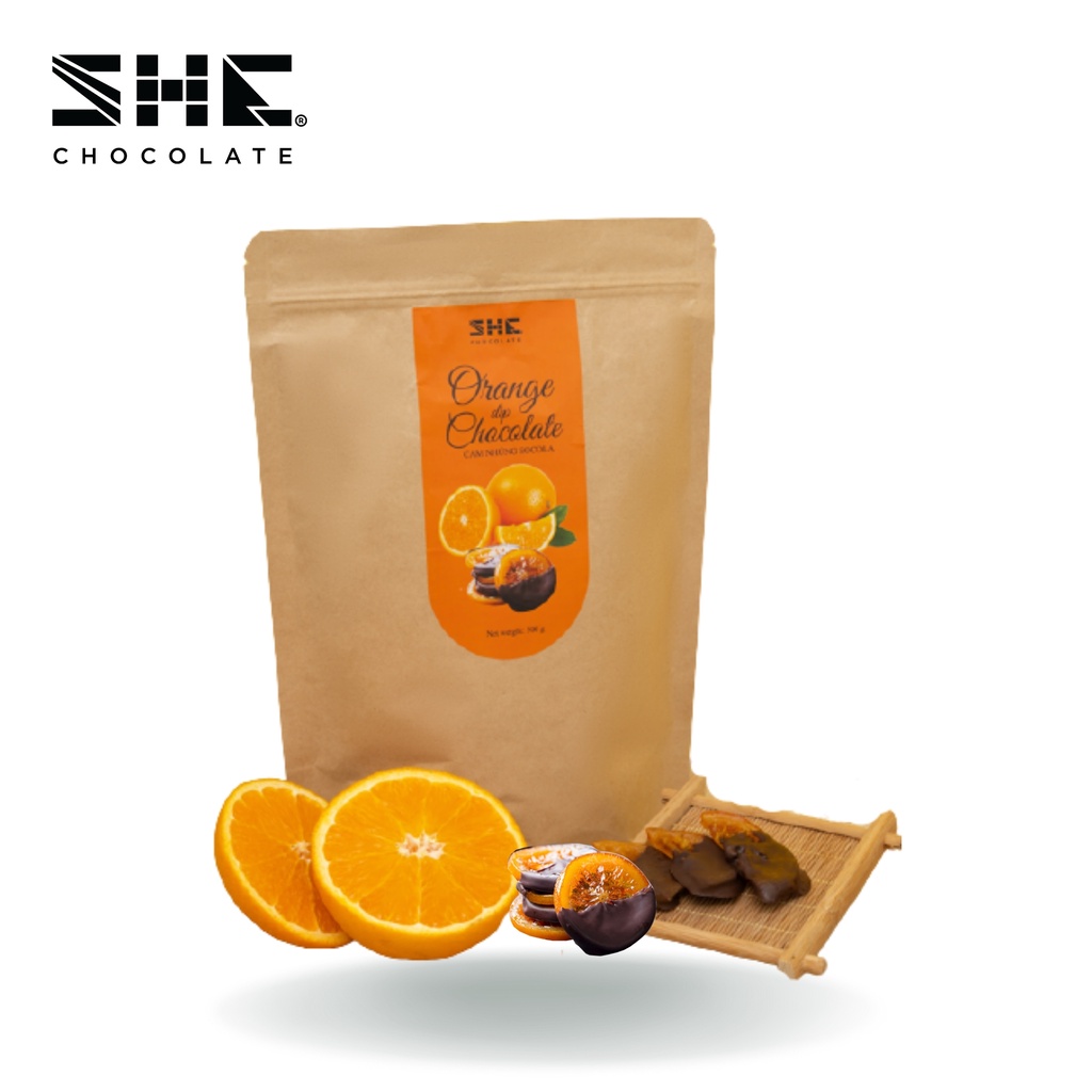 [ Siêu ngon] Cam nhúng Socola - SHE Chocolate - Siêu ngon và bổ dưỡng. Thích hợp ăn vặt và làm quà tặng - SHECN100500