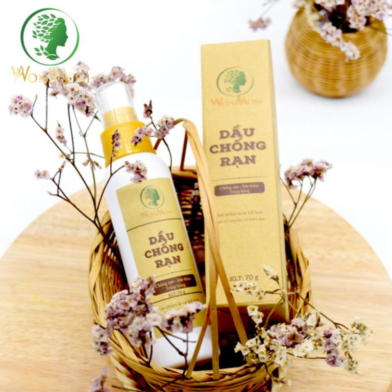 Tinh dầu chống rạng, dưỡng da bụng cho mẹ bầu, mẹ sau sinh wonmom 70G | BigBuy360 - bigbuy360.vn