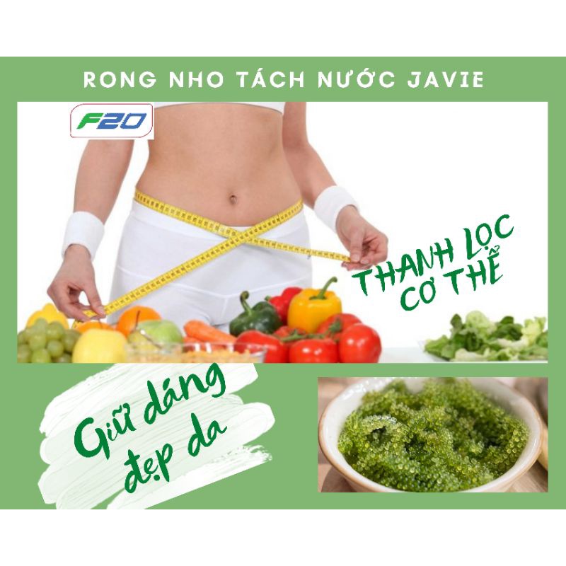 100gr Rong nho Tươi được Tách nước gói gọn 30gr Rong nho Khô