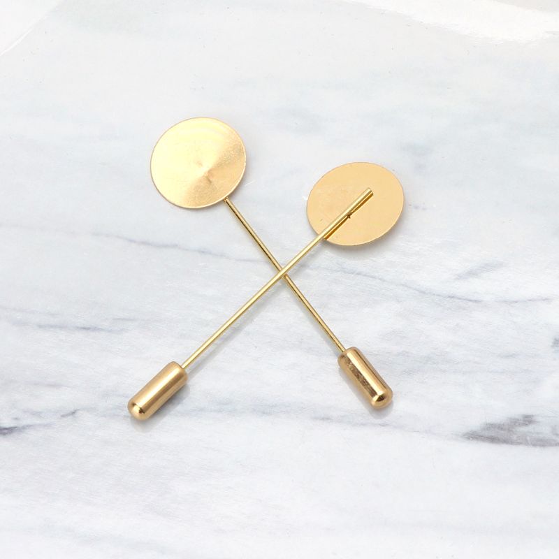 Set 10 ghim cài áo hình dạng khay tròn DIY