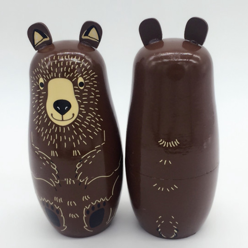 Wis| Bộ 5 Búp Bê Nga Matryoshka Hình Thú Dễ Thương