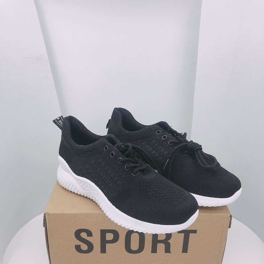 [Hàng siêu cấp] Giày thể thao nữ màu đen đế 3p,giày sneaker nữ hot 2020 dành cho học sinh,sinh viên