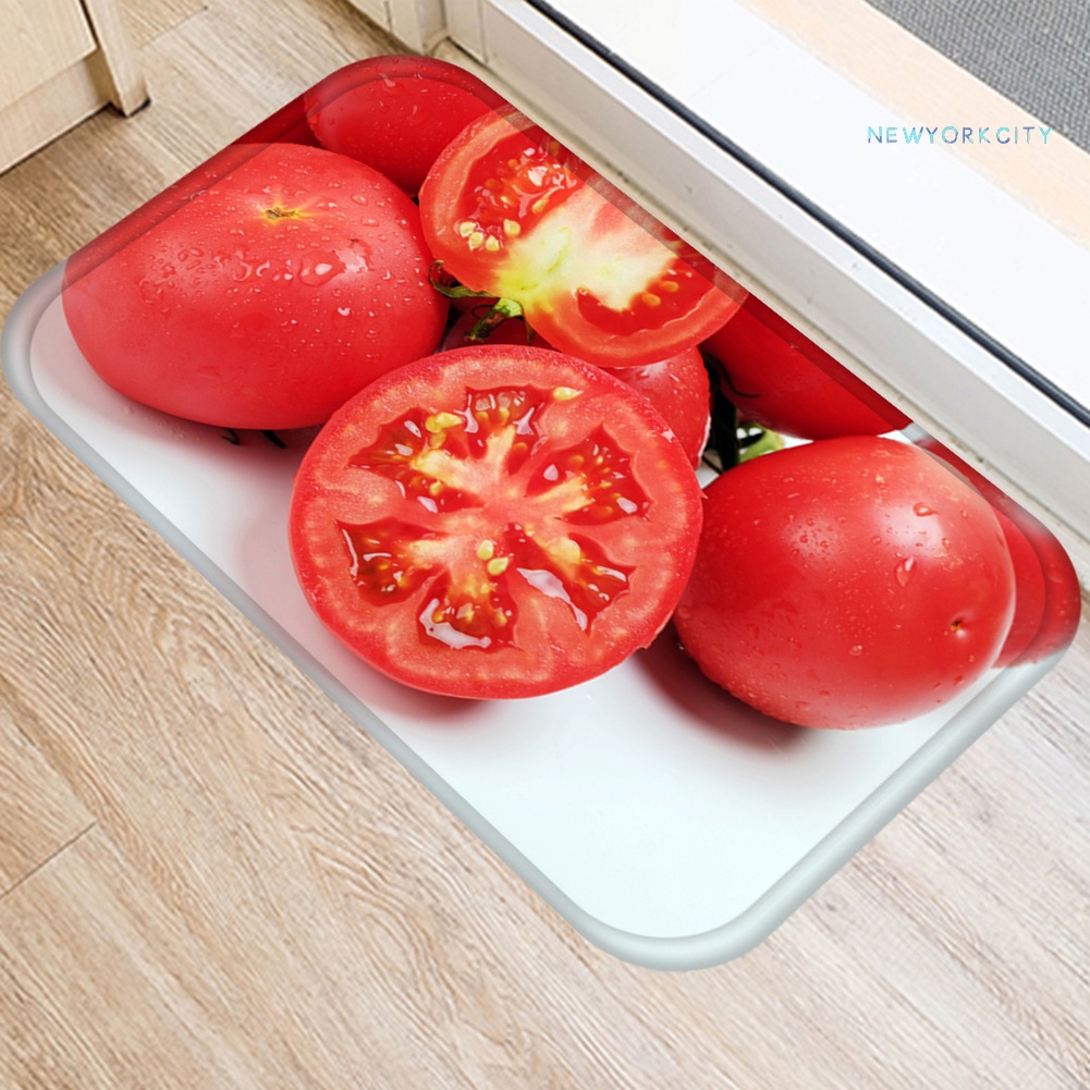 Thảm Chùi Chân Chống Trượt Họa Tiết Trái Cây Tươi Mới Trang Trí Nhà Cửa