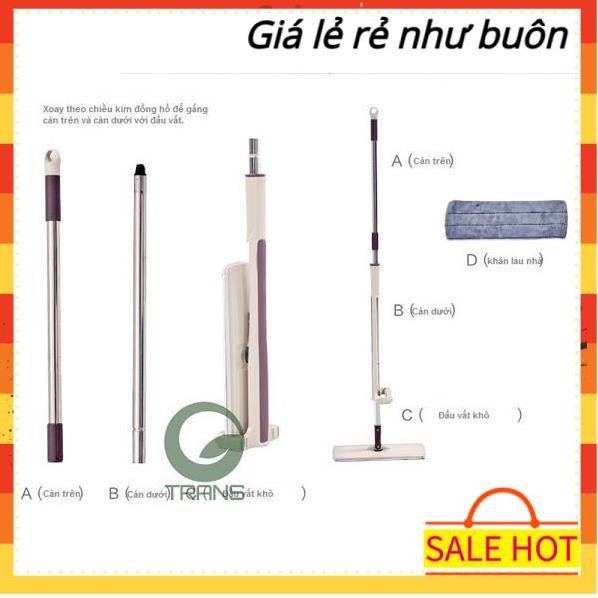 Chổi lau nhà tự vắt thông minh tặng kèm 1 thảm lau sale siêu hot