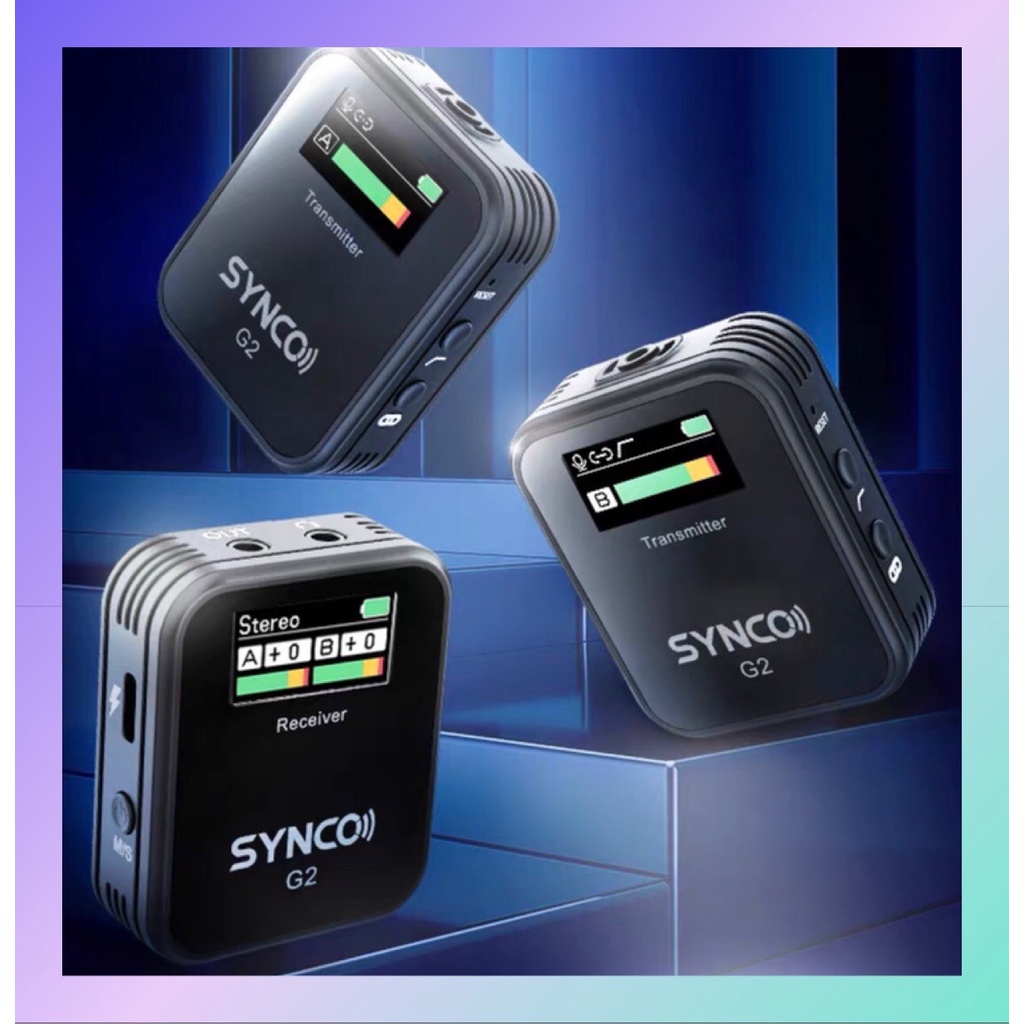 Micro Synco G2(A1), G2(A2) không dây cài áo, mic livestream, quay youtube, làm vlog
