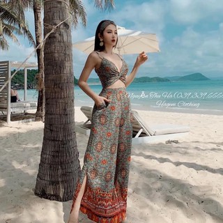 Set đồ Thổ Cẩm Boho tặng cài tóc