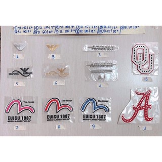sticker hình ủi nổi logo chữ