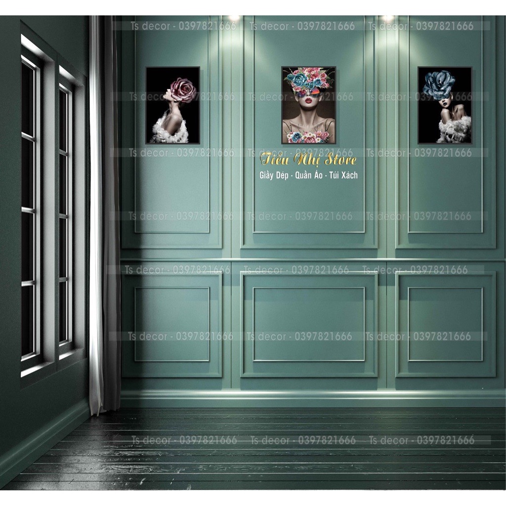 Phông Nền Giả Góc 3D 5D miễn phí chèn logo + khung tranh + gấu beerbrick