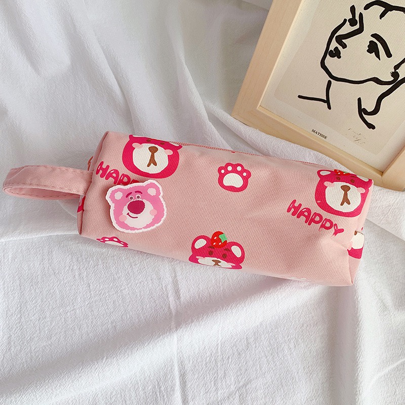 Hộp đựng bút họa tiết chú gấu phong cách Hàn