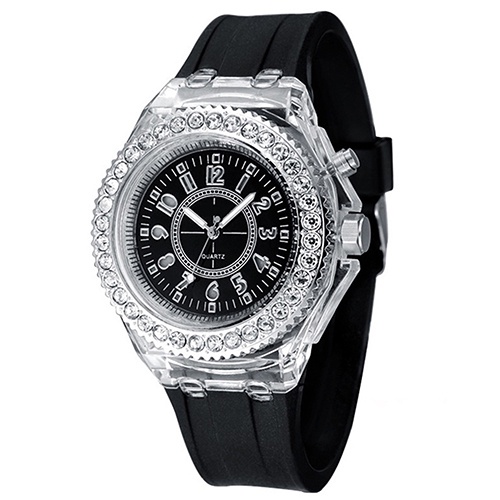 Đồng hồ Geneva đính đá thay đổi 7 màu dạ quang dành cho nam và nữ | BigBuy360 - bigbuy360.vn