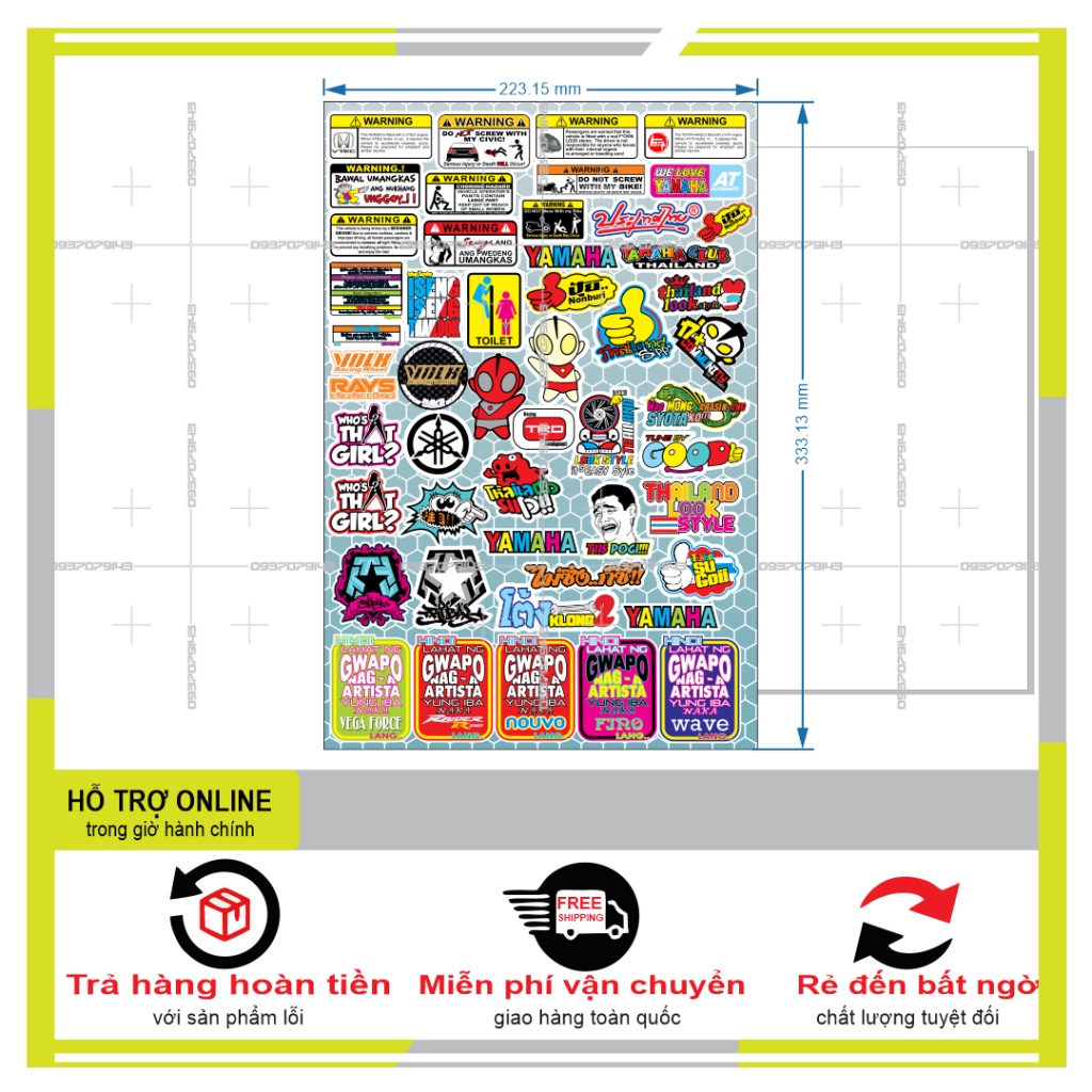 48 LOGO STICKER MINI 01 - DUNG DECAL