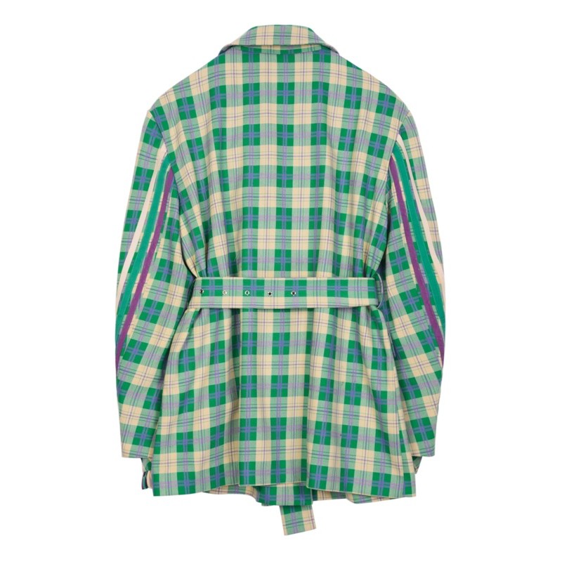 Áo vét blazer thắt eo kẻ caro tqxk