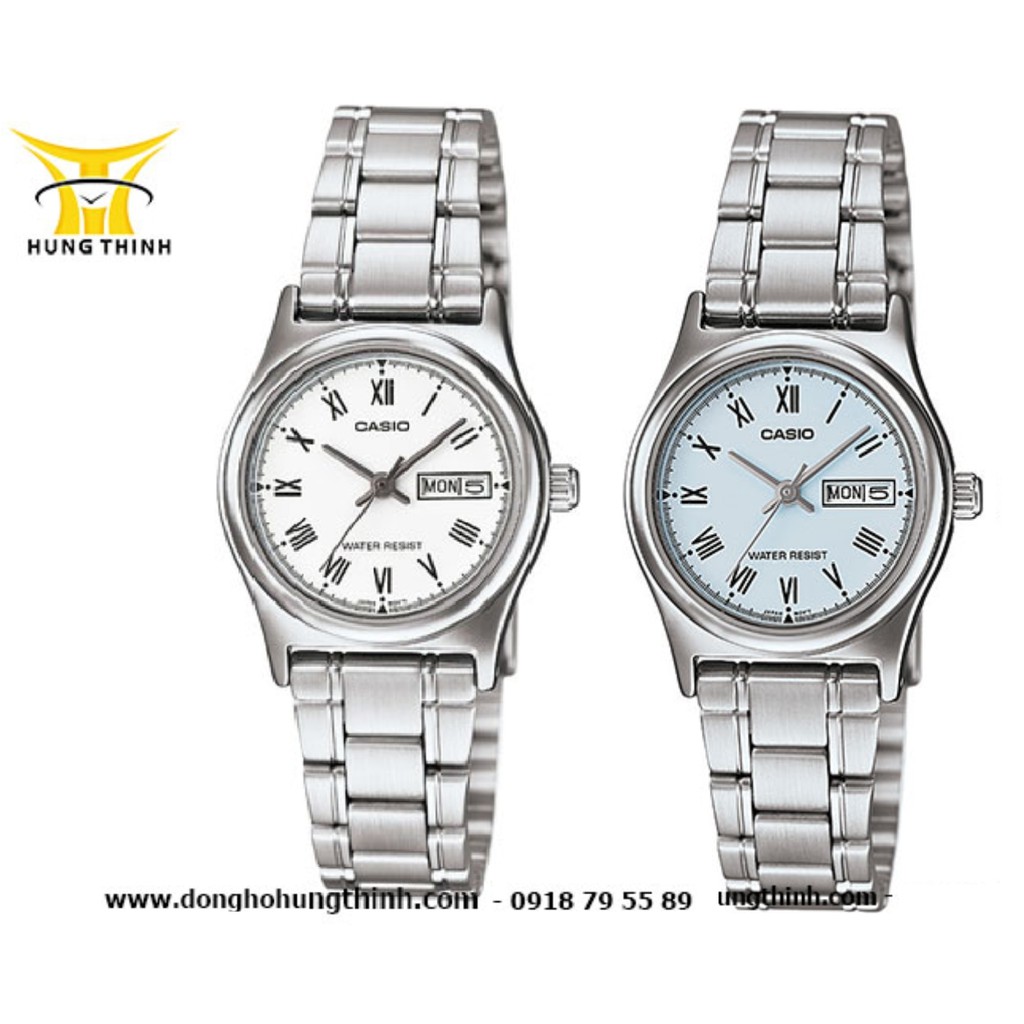 [CHÍNH HÃNG][ BẢO HÀNH ĐẾN 5 NĂM ] Đồng Hồ Nữ Dây Kim Loại CASIO LTP-V006D-7BUDF, LTP-V006D-2BUDF