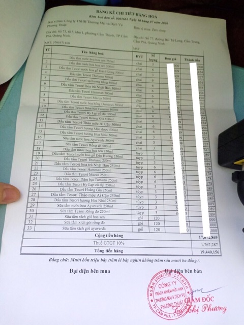 Dưỡng thể nước hoa tesori harman 300ml